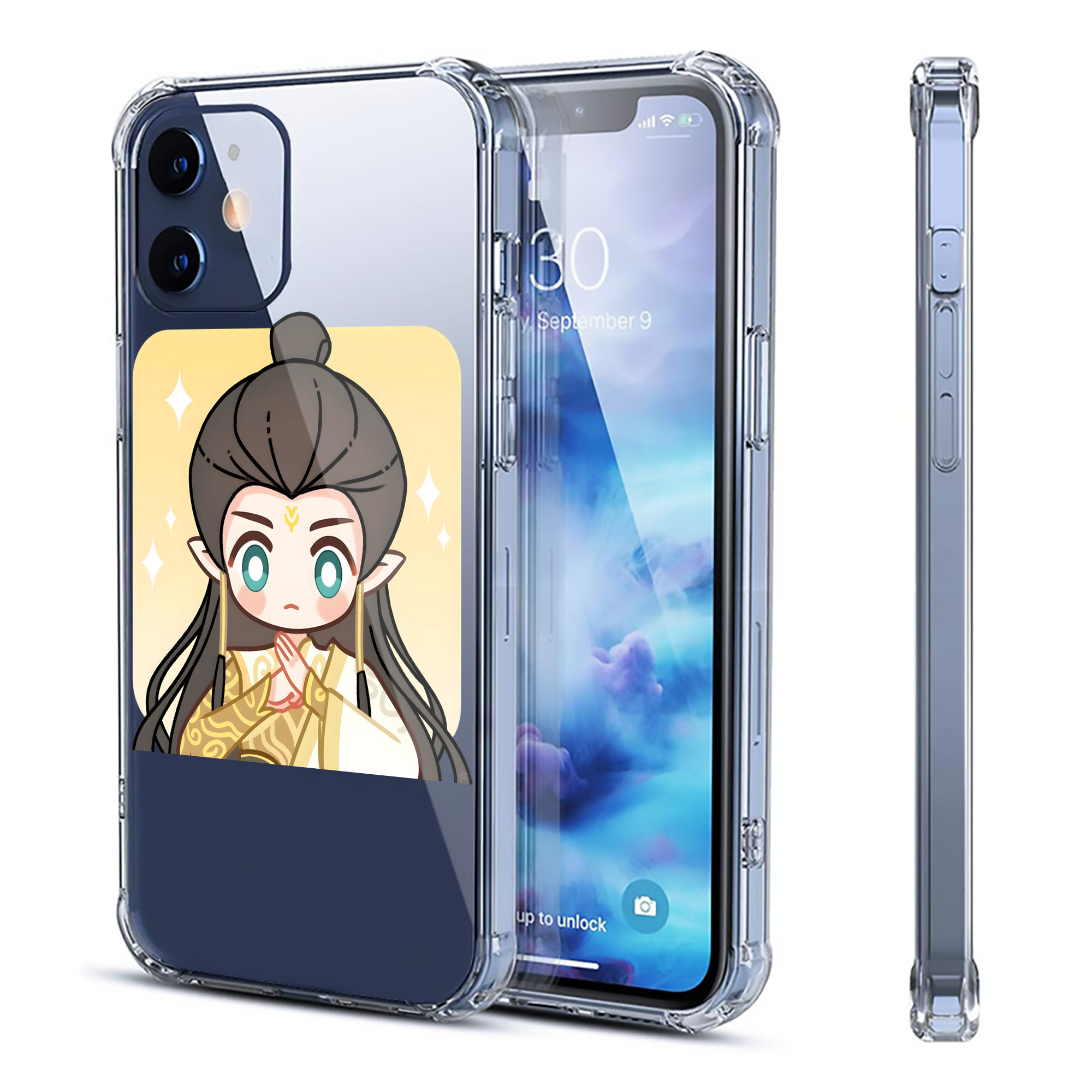 （画像用） Ne Zha 2 ナタ 魔童の大暴れ 【iPhone 12シリーズ対応】透明スマホケース（クリアソフトケース）